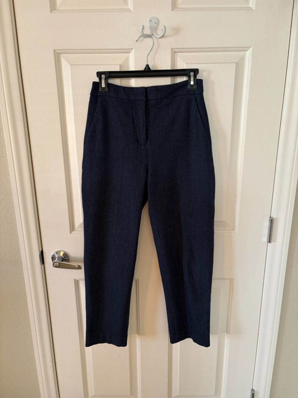 Express Editor Dark Wash Denim Trouser Pants Size 2R High Rise Straight Ankle